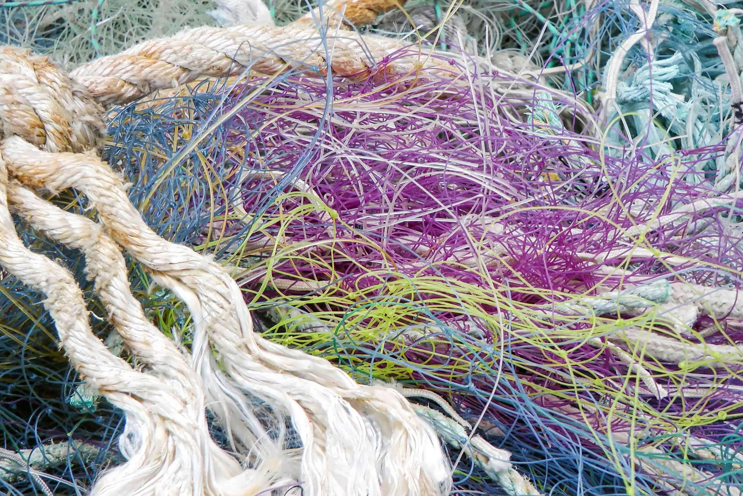 Fishing nets and ropes